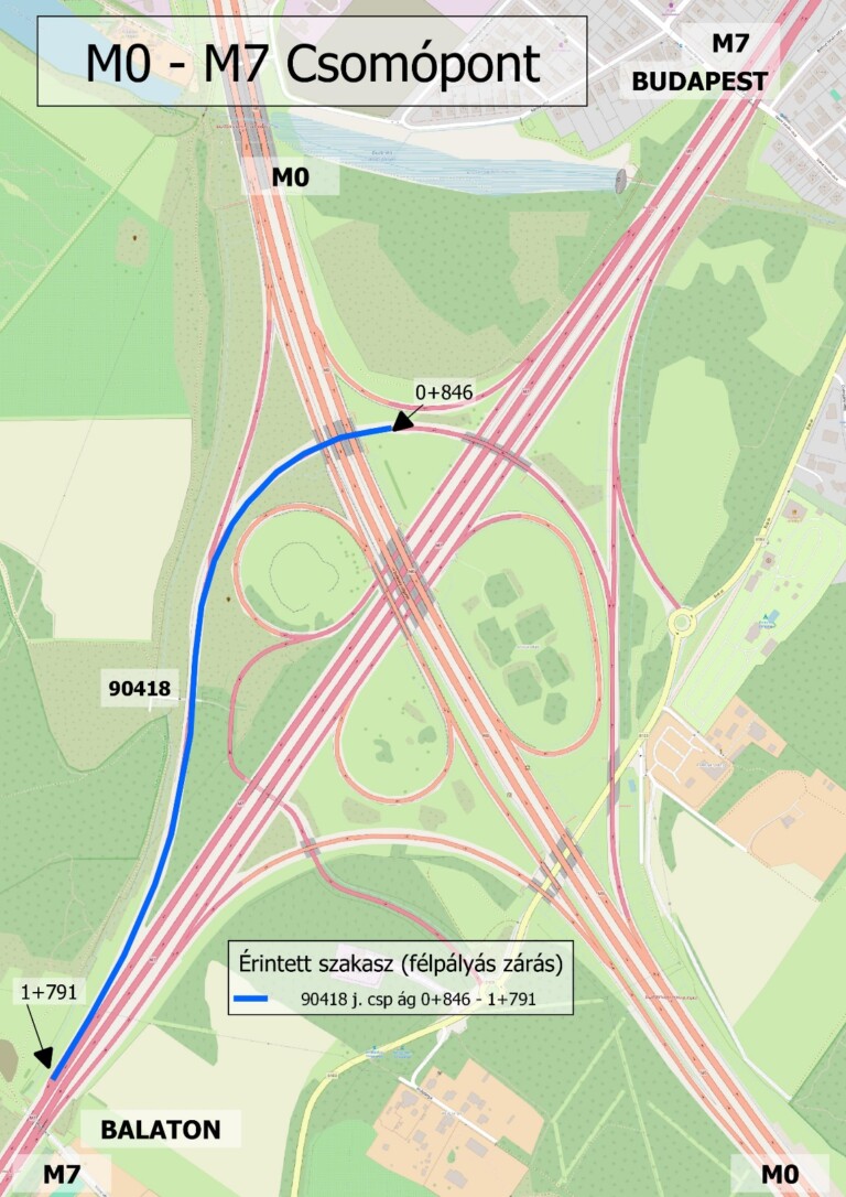 Lezárások kezdődnek az M0-M7 csomópontjában 1 | Vezess Lezárások kezdődnek az M0-M7 csomópontjában 1