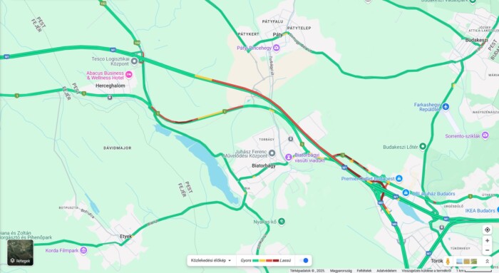 Durva dugó 2025 első hétvégéjén az autópályán 1