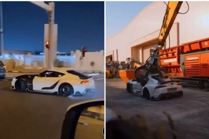 Darálóba került az autója a keresztbe csúszásért