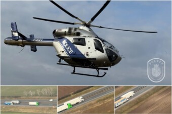 Helikopterrel vadásztak az előzgető kamionosokra az M5-ösön