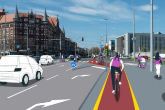 Ilyen lesz a bringasztrádás Üllői út Budapesten