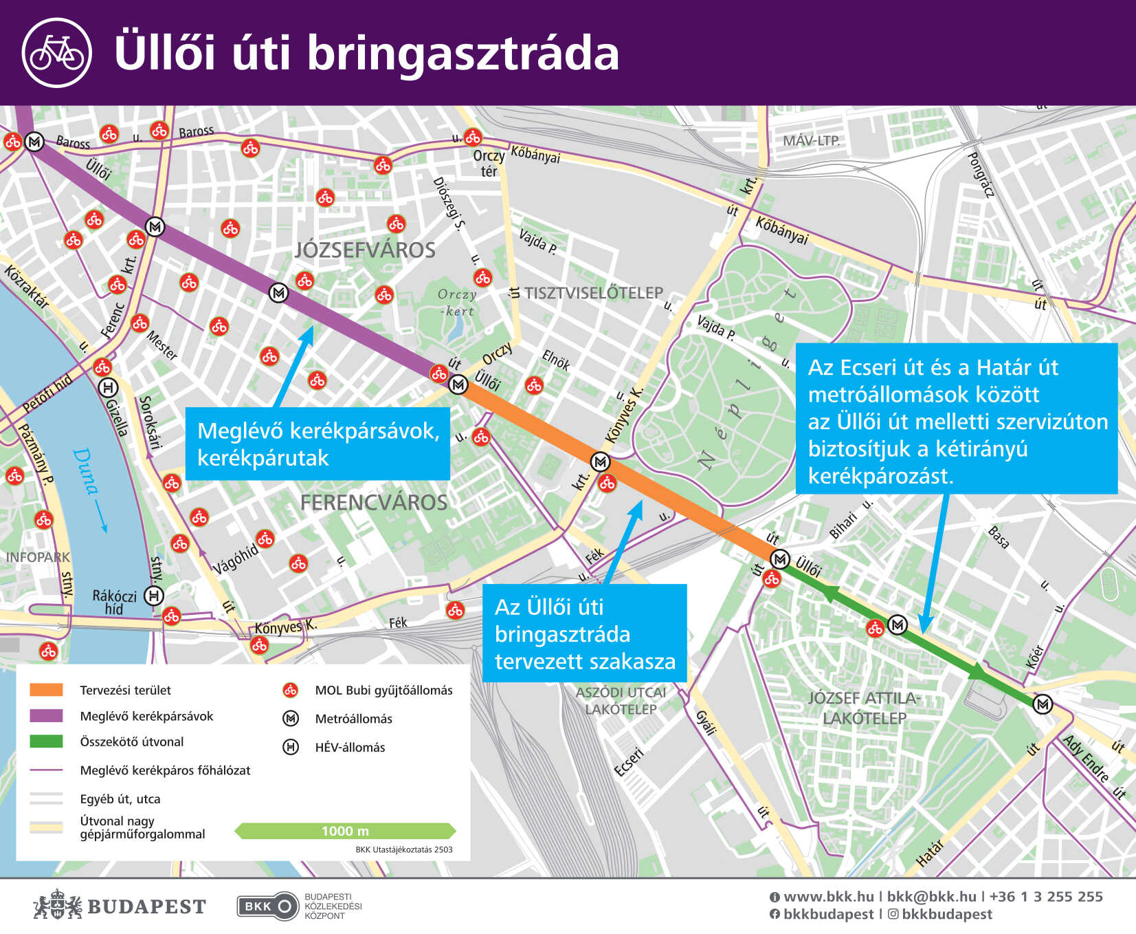 Ilyen lesz a bringasztrádás Üllői út Budapesten 1