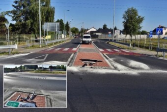 Letarolta a körforgalmat, de a rendszámát okosan ott felejtette