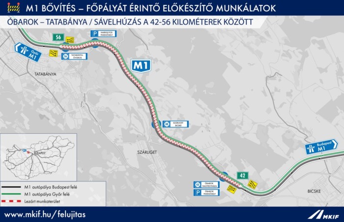 Újabb hosszú terelések kezdődnek az M1-esen 2