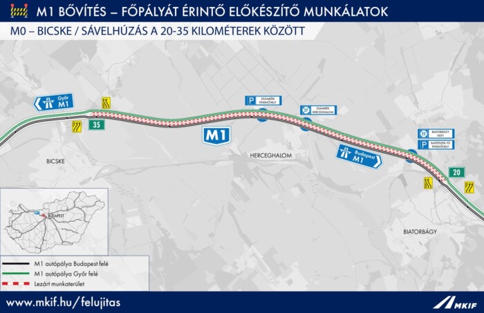Újabb hosszú terelések kezdődnek az M1-esen 1