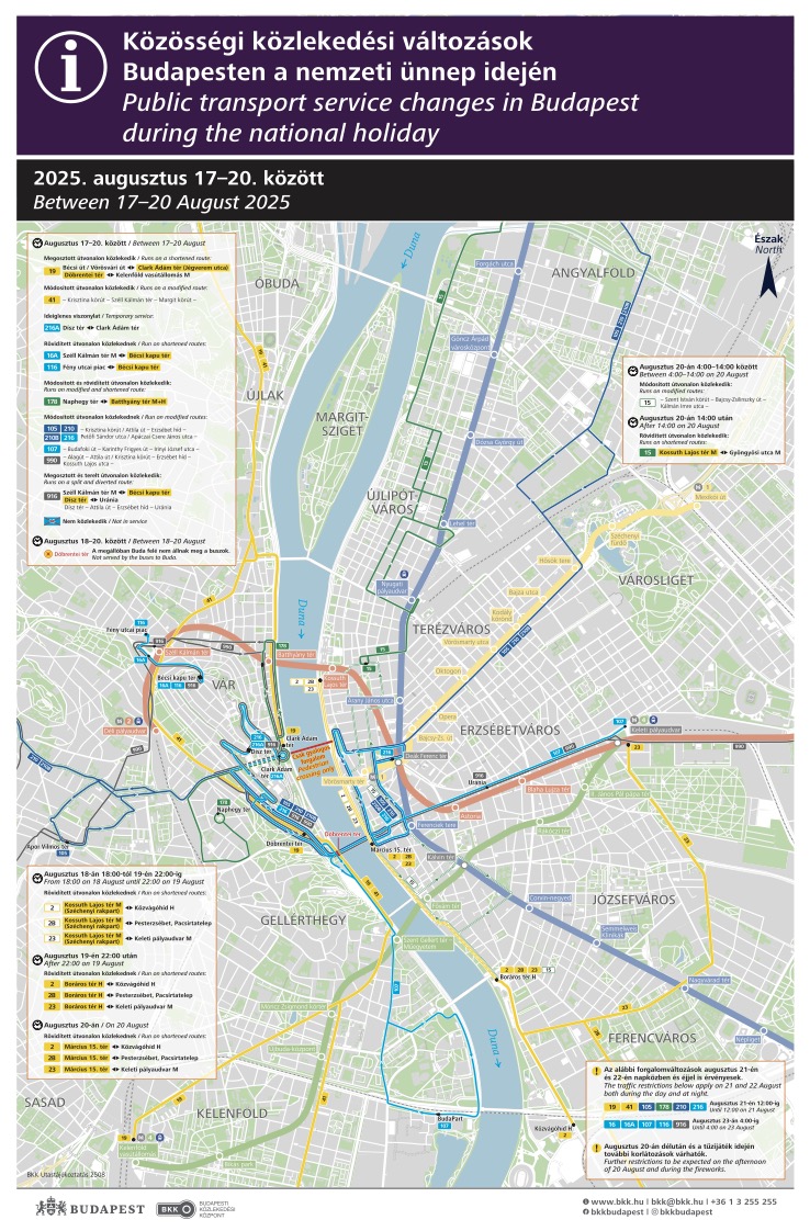 Fél Budapestet lezárják augusztus 20. miatt 1