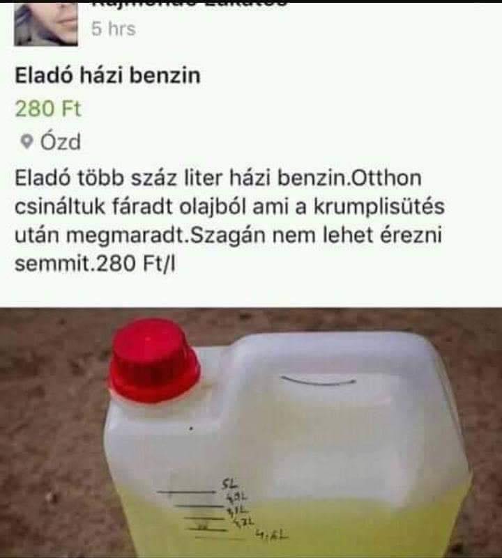 Házi benzint árult, a kommentelők pedig elszabadultak 1