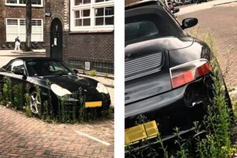 Értékes Porsche áll elhagyva Amszterdamban, senki se tudja, miért hagyták ott