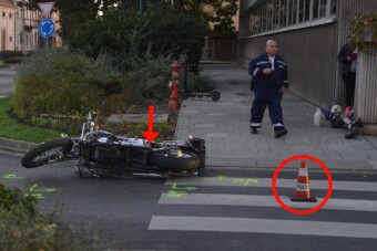 Belvárosi zebrán gázolt a rolleres