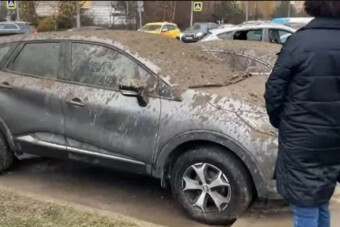 Egyetlen balesetben 140 autó rongálódott meg Moszkva közelében