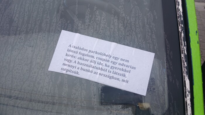 Üzenet a szélvédőn: ebből látszik, mennyi bunkó van Magyarországon 1