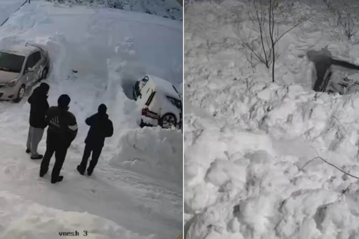 A látvány is fáj ahogy ezt az autót elnyeli az orosz tél pokla