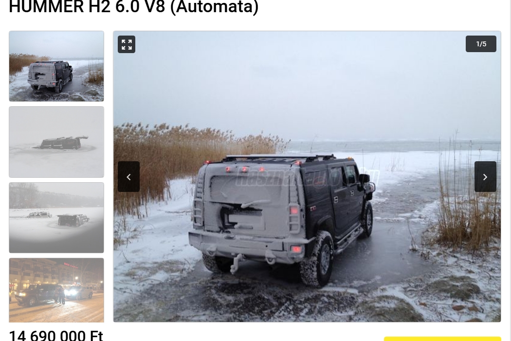 Eladó a Hummer, amit az egész ország ismer