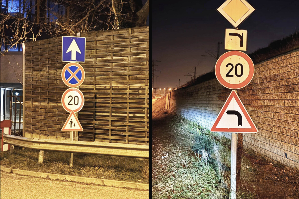 Szabálytalan ennyi tábla egy oszlopon, de mit tehet a magyar autós?