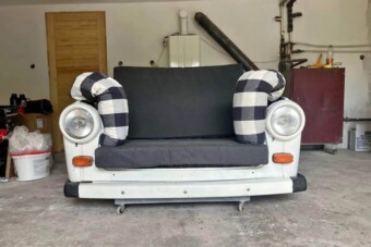 Bútorként született újjá a Trabant egy magyar ezermester kezében