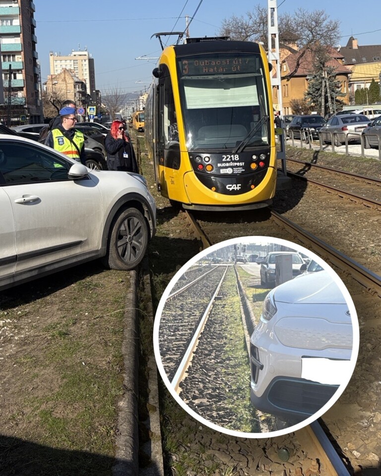 Rommá büntették a pesti autóst, aki miatt egy órára leálltak a villamosok 1 Rommá büntették a pesti autóst, aki miatt egy órára leálltak a villamosok 1