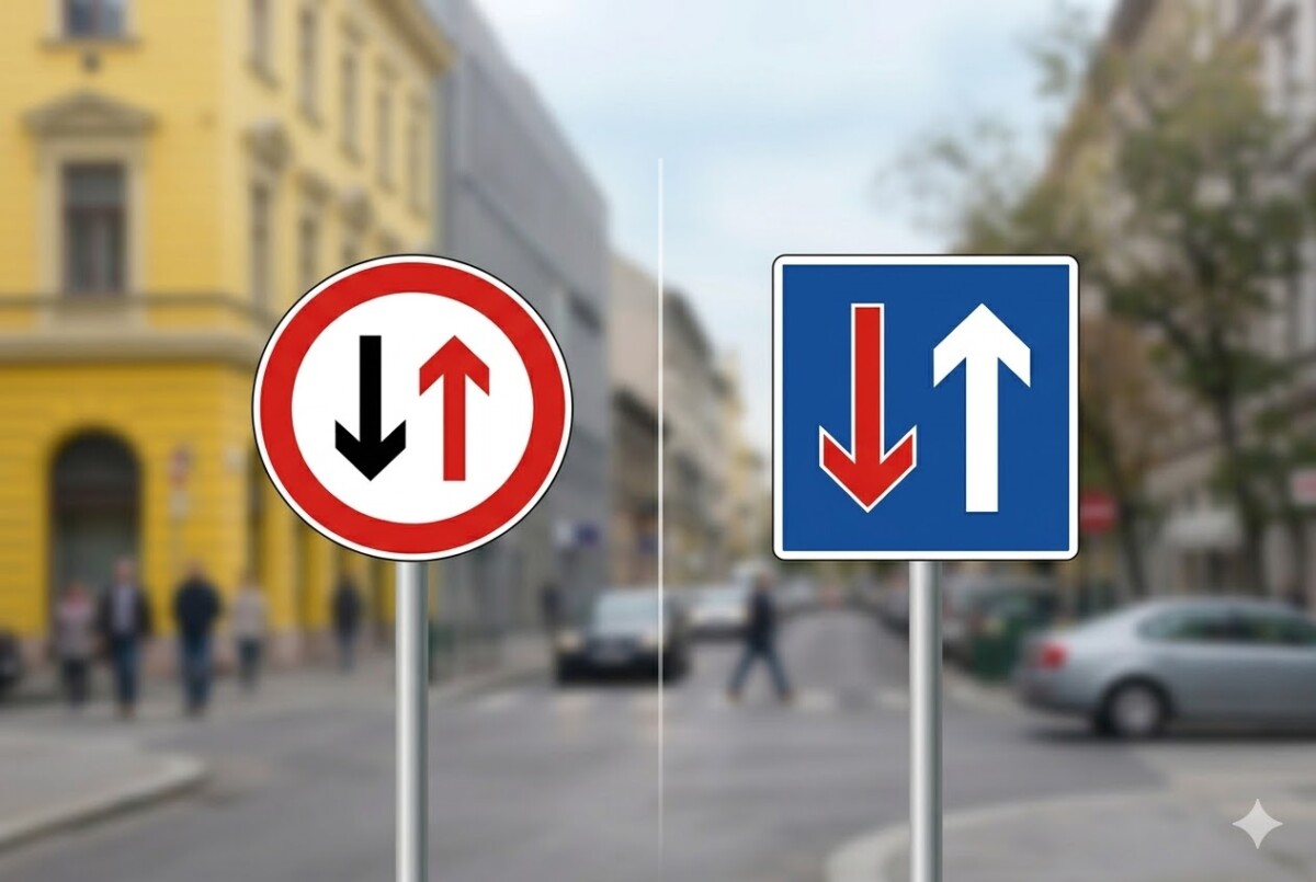 Két KRESZ-tábla, amit a fél ország összekever, pedig jelentésük eltér