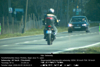 Apát és fiát is elkapta ugyanaz a traffipax Pörbölyön