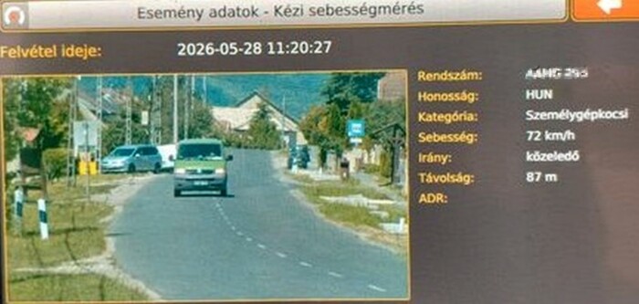 Sietett a nógrádi postás, kétszer is lekapta a traffipax 1