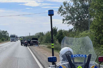 Elszabadult kerék okozott izgalmat az 55-ösön