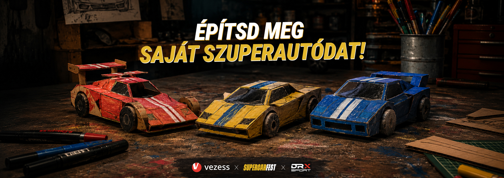 Vezess Szuperautó Kihívás – kartonból épített szuperautók