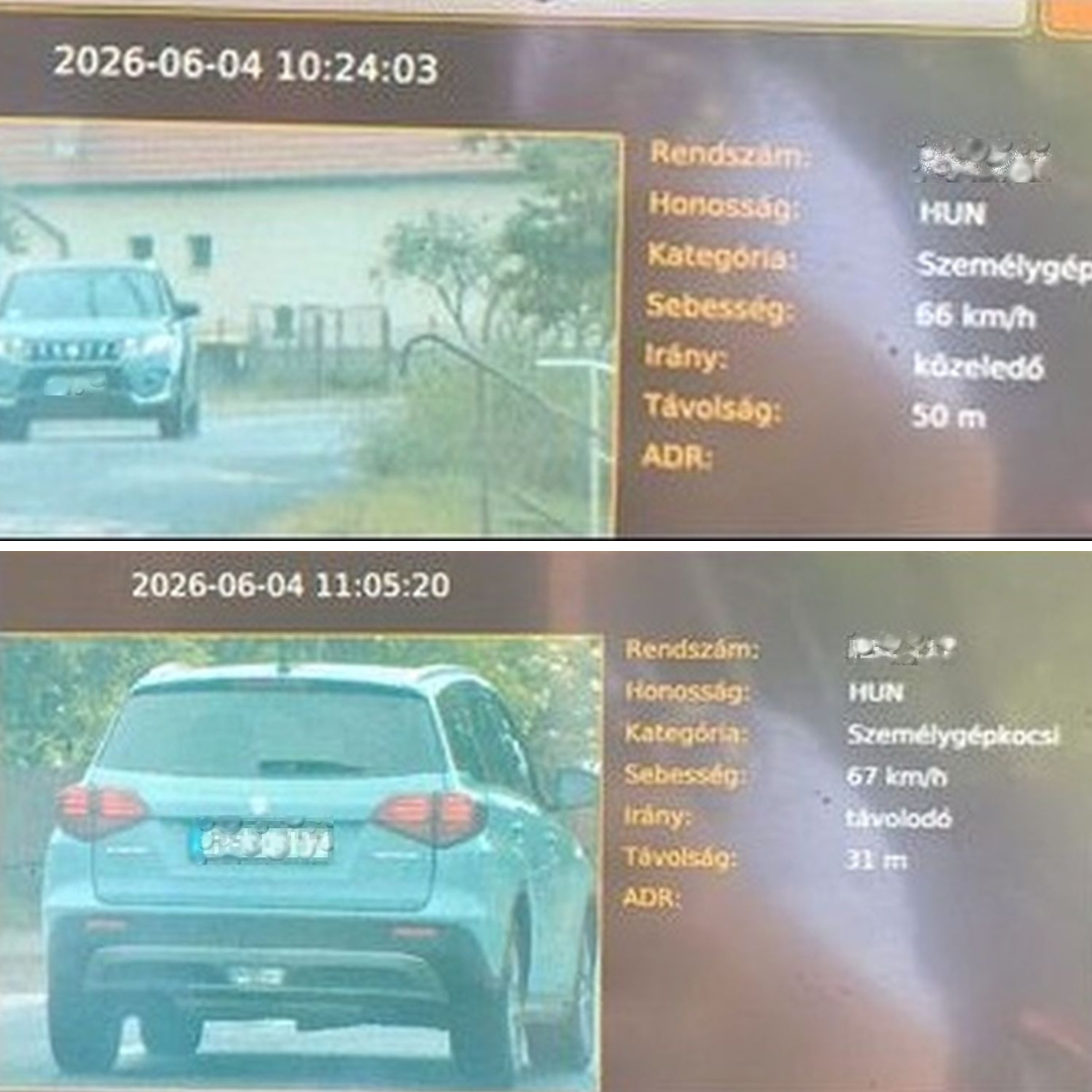 Oda 1, vissza 2 km/órával ment gyorsabban a limitnél, 100 ezer forintjába került 1 Oda 1, vissza 2 km/órával ment gyorsabban a limitnél, 100 ezer forintjába került 1