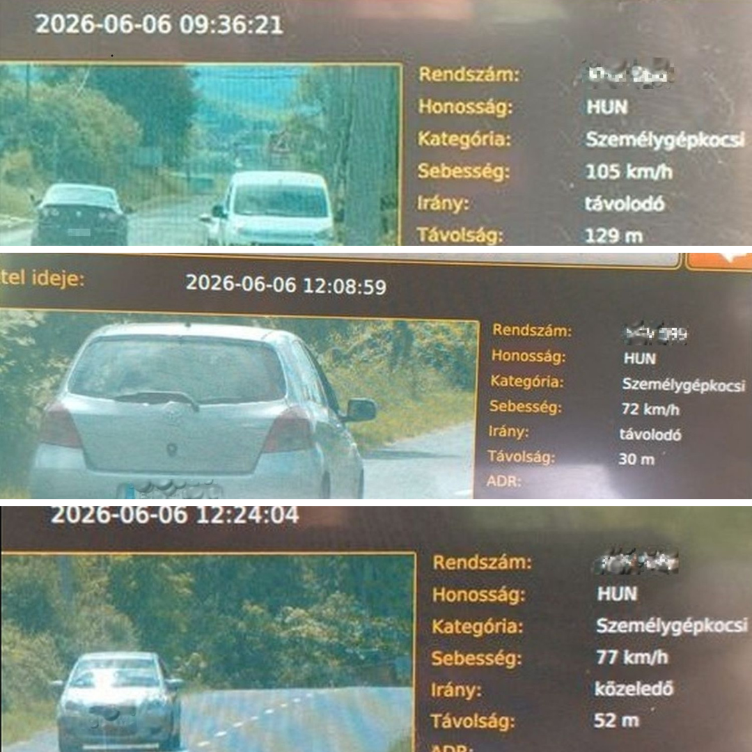 Oda 1, vissza 2 km/órával ment gyorsabban a limitnél, 100 ezer forintjába került 2 Oda 1, vissza 2 km/órával ment gyorsabban a limitnél, 100 ezer forintjába került 2