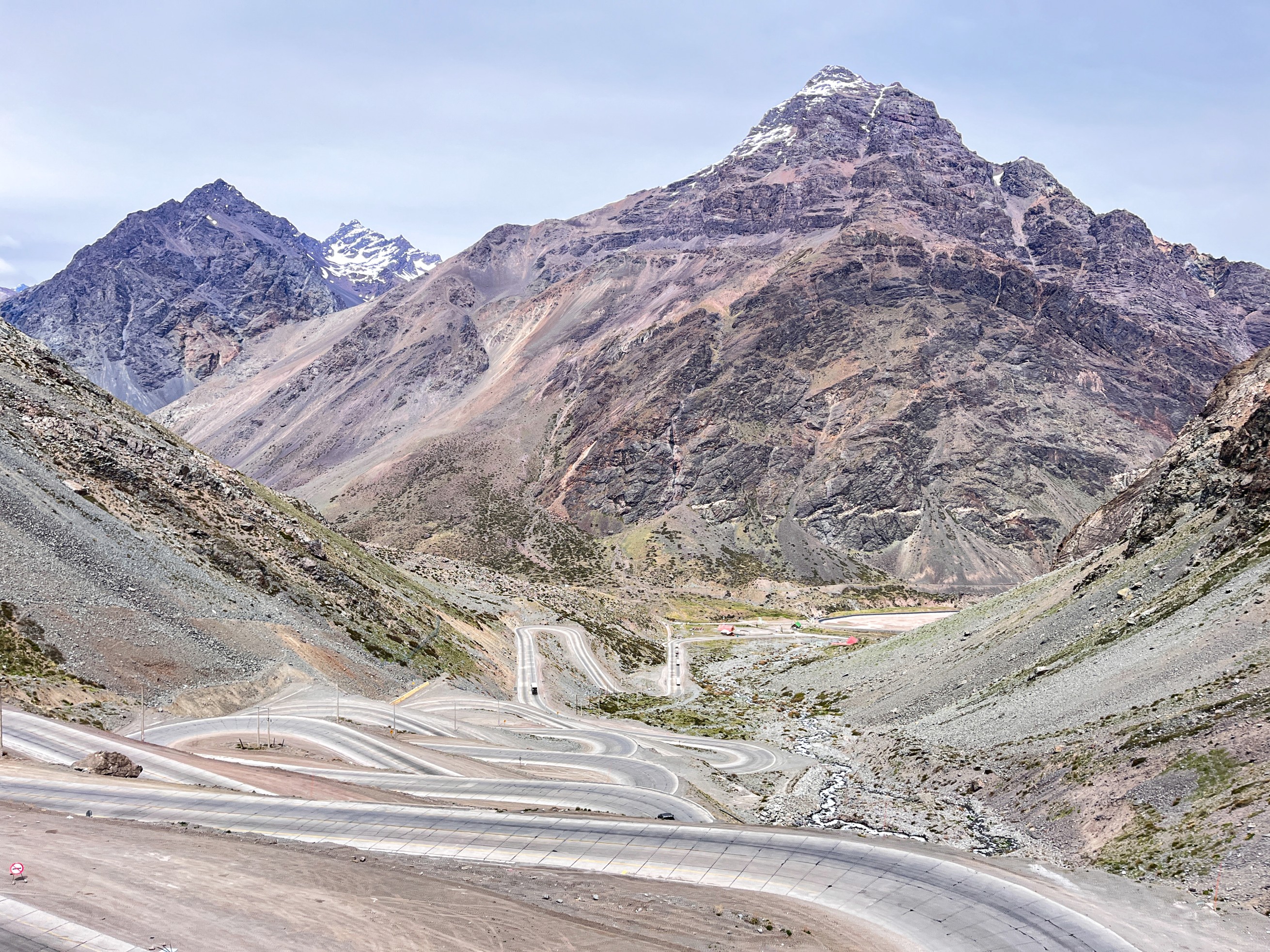 Scenic serpentine road at Paso Los Libertadores in the Andes Mountains Chile | Vezess
