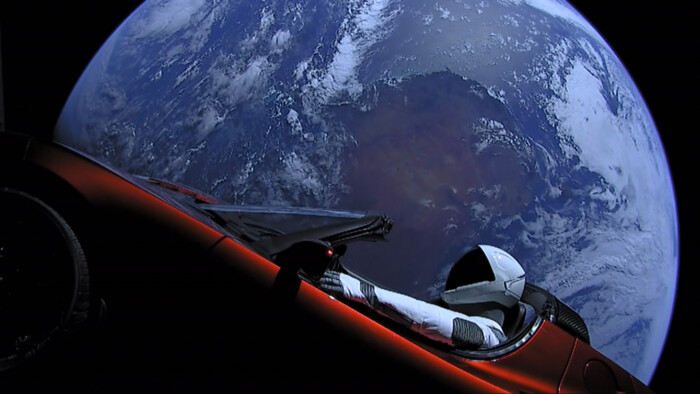 Jó eséllyel a Földbe csapódik az űrbe lőtt Tesla 2 Jó eséllyel a Földbe csapódik az űrbe lőtt Tesla 2