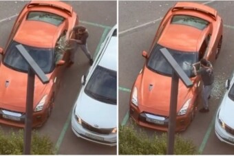 Fejszével esett neki a Nissan GT-R-nek, majd egyszerűen elhajtott