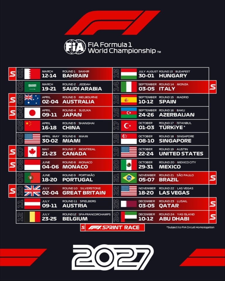 Rossz viccet hozott a 2027-es F1-naptár 1 Rossz viccet hozott a 2027-es F1-naptár 1
