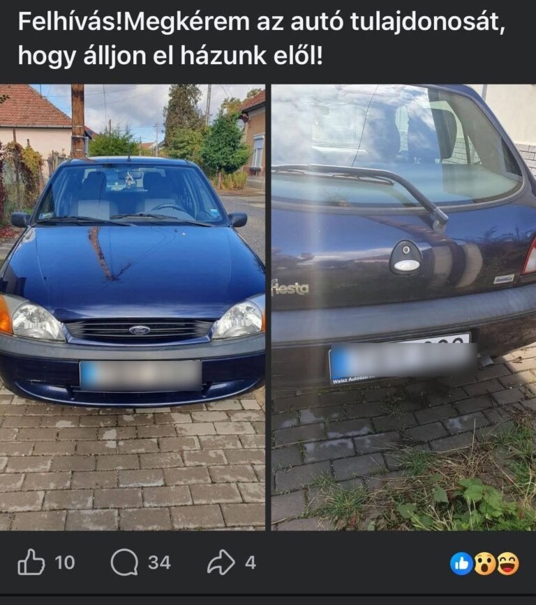 Szabolcsban lángolt fel újra a „ki parkolhat a házam elé?” vita 1 Szabolcsban lángolt fel újra a „ki parkolhat a házam elé?” vita 1