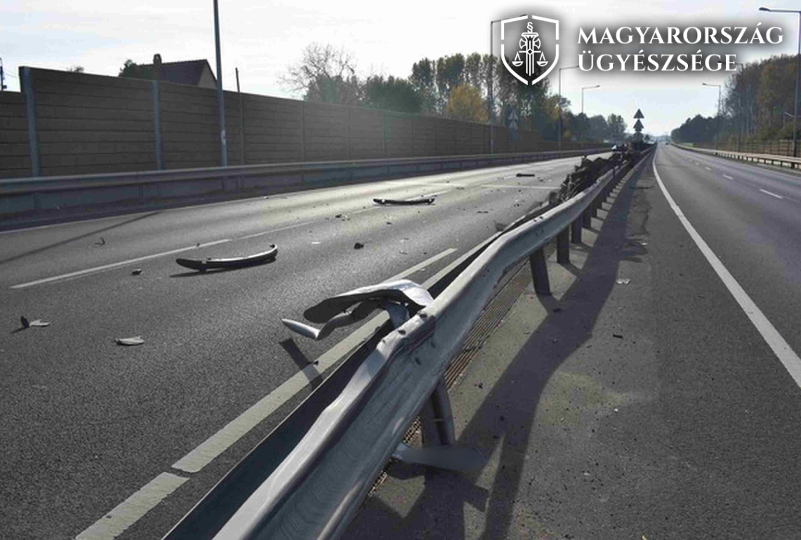 Átbukott a szalagkorláton, tetőre állította az autót a fiatal nő 1 Átbukott a szalagkorláton, tetőre állította az autót a fiatal nő 1