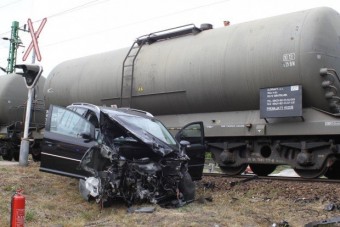 Tehervonat és autó ütközött Kaposvárnál