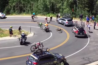 Az utóbbi évek legdurvább bringás balesetét rögzítették