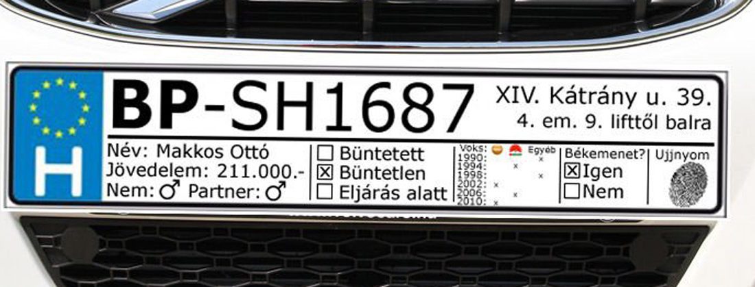 Zöld, kék és egyéb fura rendszámok