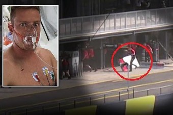 Helikopter okozott balesetet az autóversenyen