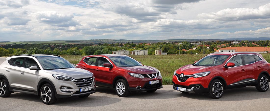 Teszt: Hyundai Tucson 1,6 T-GDi-Nissan Qashqai 1,2 DIG-T-Renault Kadjar 1,2 TCe